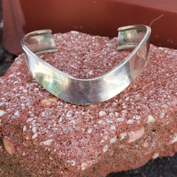 Vintage sterling modernist cuff‎ - Picture 2 of 10